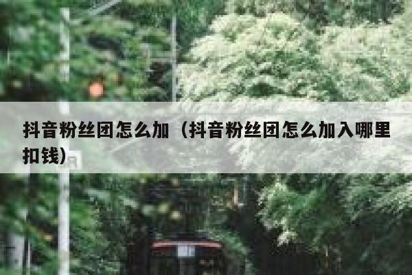抖音粉丝团怎么加(抖音粉丝团怎么加入哪里扣钱) 第1张 抖音粉丝团怎么加(抖音粉丝团怎么加入哪里扣钱) 第1张