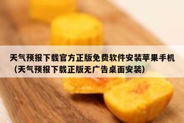 天气预报下载官方正版免费软件安装苹果手机（天气预报下载正版无广告桌面安装） 第1张