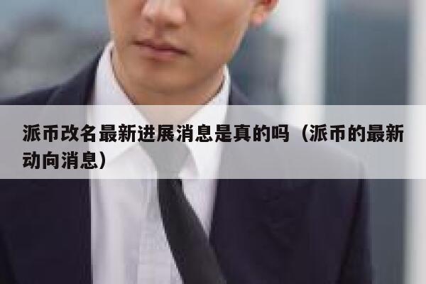 派币改名最新进展消息是真的吗（派币的最新动向消息） 第1张