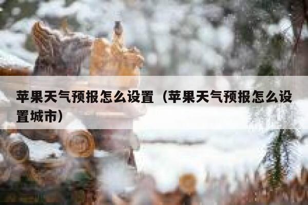 苹果天气预报怎么设置(苹果天气预报怎么设置城市) 第1张 苹果天气预报怎么设置(苹果天气预报怎么设置城市) 第1张