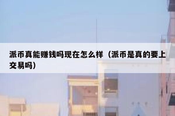 派币真能赚钱吗现在怎么样（派币是真的要上交易吗） 第1张