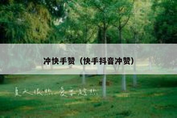 冲快手赞(快手抖音冲赞) 第1张 冲快手赞(快手抖音冲赞) 第1张