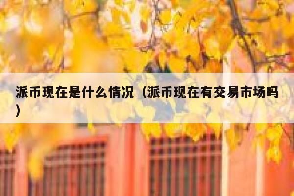派币现在是什么情况（派币现在有交易市场吗） 第1张