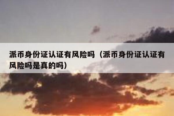派币身份证认证有风险吗(派币身份证认证有风险吗是真的吗) 第1张 派币身份证认证有风险吗(派币身份证认证有风险吗是真的吗) 第1张