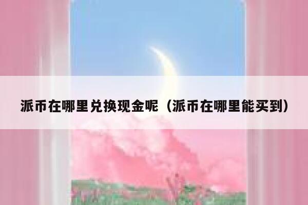 派币在哪里兑换现金呢（派币在哪里能买到） 第1张