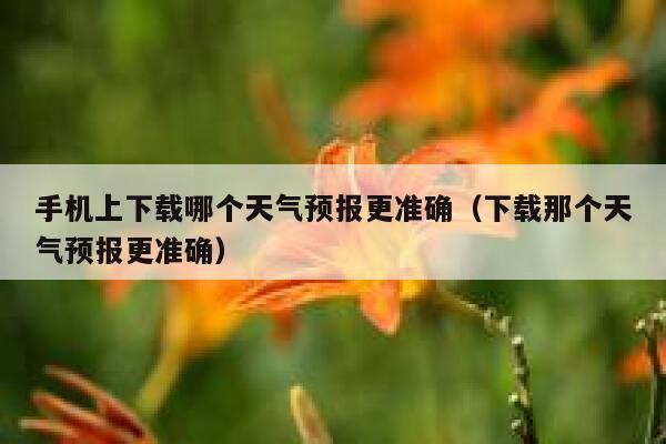 手机上下载哪个天气预报更准确(下载那个天气预报更准确) 第1张 手机上下载哪个天气预报更准确(下载那个天气预报更准确) 第1张