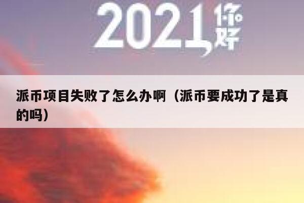 派币项目失败了怎么办啊（派币要成功了是真的吗） 第1张