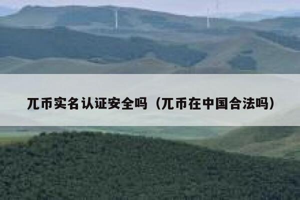 兀币实名认证安全吗（兀币在中国合法吗） 第1张