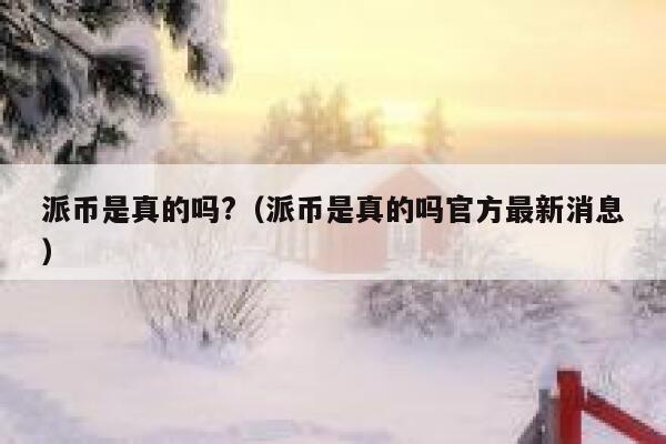 派币是真的吗?（派币是真的吗官方最新消息） 第1张