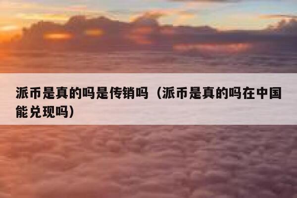派币是真的吗是传销吗（派币是真的吗在中国能兑现吗） 第1张