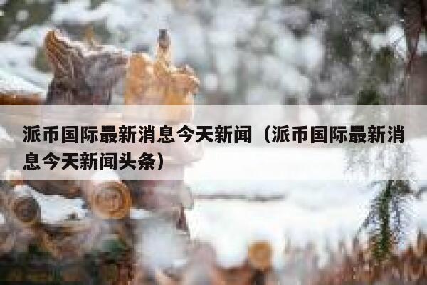 派币国际最新消息今天新闻（派币国际最新消息今天新闻头条） 第1张