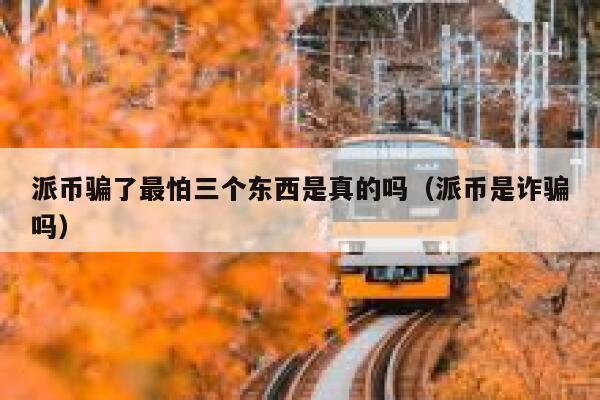 派币骗了最怕三个东西是真的吗（派币是诈骗吗） 第1张