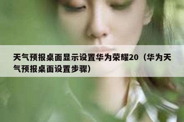 天气预报桌面显示设置华为荣耀20(华为天气预报桌面设置步骤) 第1张 天气预报桌面显示设置华为荣耀20(华为天气预报桌面设置步骤) 第1张