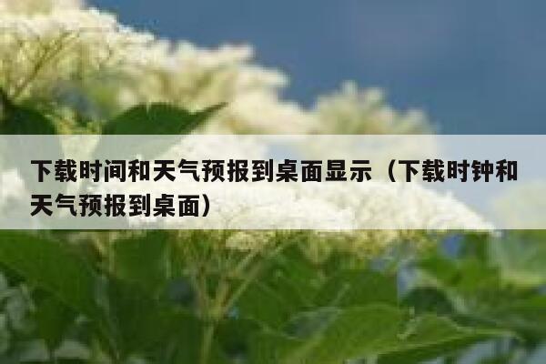 下载时间和天气预报到桌面显示（下载时钟和天气预报到桌面） 第1张