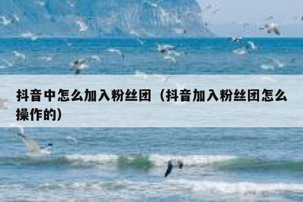抖音中怎么加入粉丝团(抖音加入粉丝团怎么操作的) 第1张 抖音中怎么加入粉丝团(抖音加入粉丝团怎么操作的) 第1张