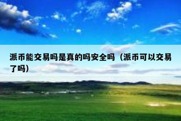 派币能交易吗是真的吗安全吗（派币可以交易了吗） 第1张