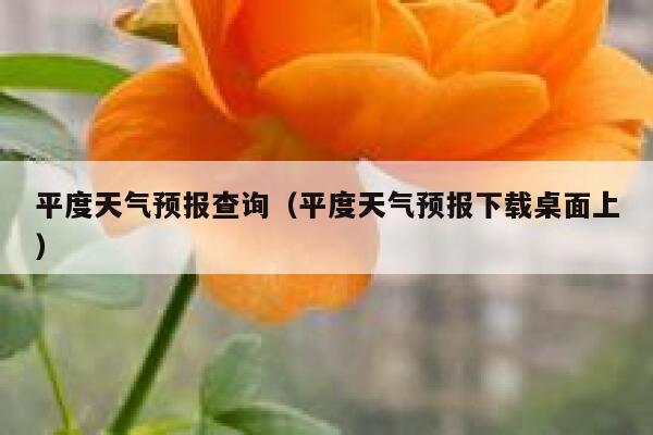 平度天气预报查询（平度天气预报下载桌面上） 第1张